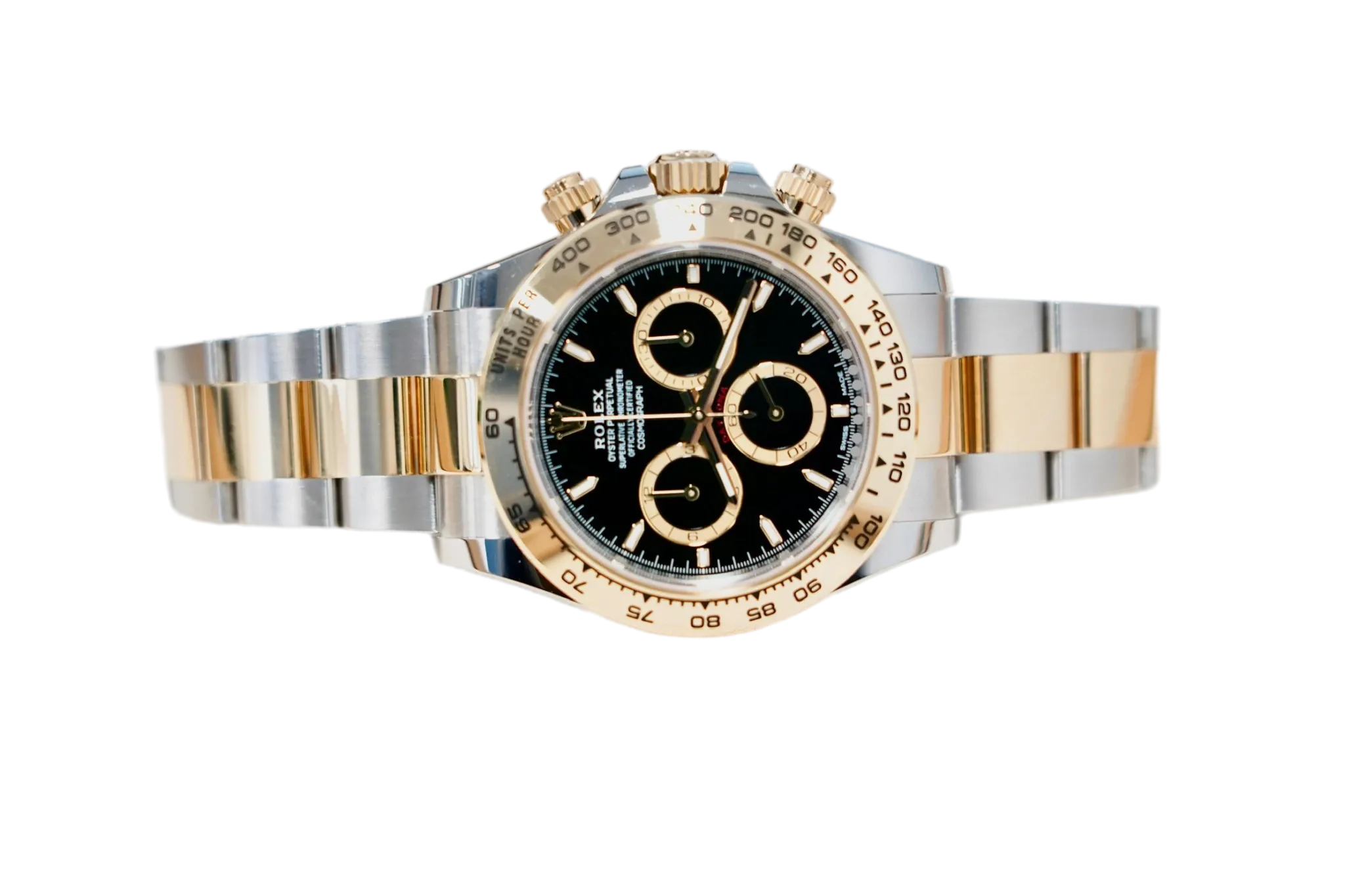 2025 ROLEX 40MM DAYTONA BLACK DIAL TT YELLOW GOLD 126503