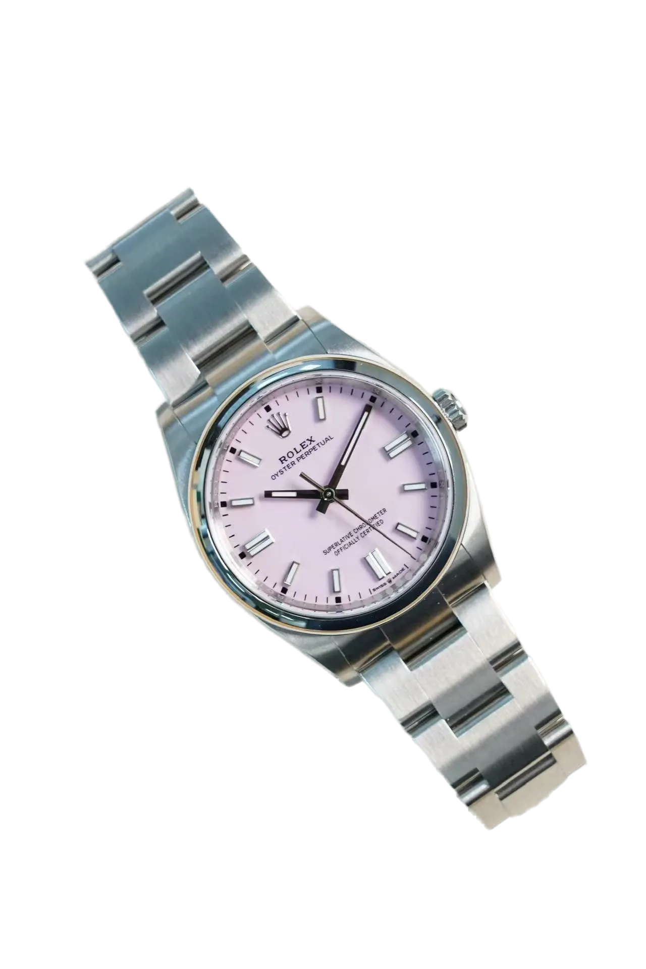 2025 ROLEX 36MM OYSTER PERPETUAL CANDY PINK STEEL 126000